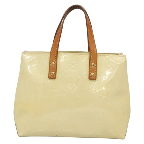 LOUIS VUITTON Monogram Vernis Reade PM Hand Bag Perle M91336 LV Auth 139501